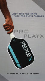 PPX Hybrid Pickleball Paddle | Propulsion Polymer Honeycomb & T 300 Carbon Fiber Surface (Color- Blue & White) - Image 8