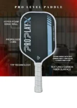 PPX Hybrid Pickleball Paddle | Propulsion Polymer Honeycomb & T 300 Carbon Fiber Surface (Color- Blue & White) - Image 5