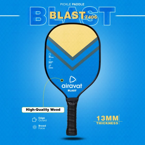 BLAST WOODEN PICKLEPADDLE - 7406 WITH BAG