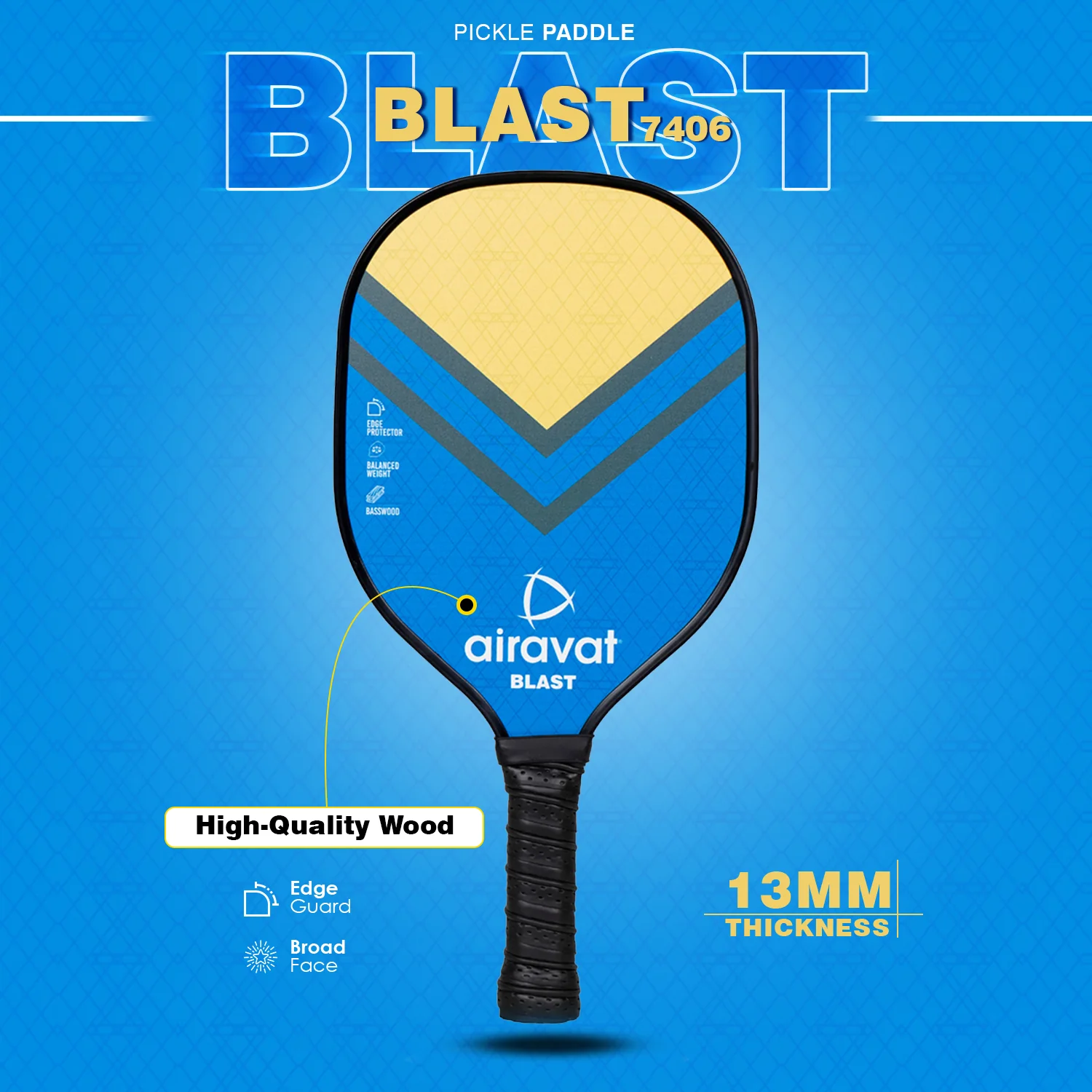 Blast_Post_4000x.progressive BLAST WOODEN PICKLEPADDLE - 7406 WITH BAG - Image 1