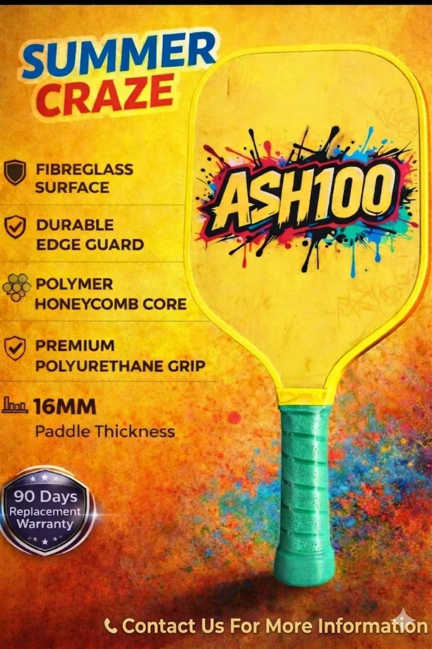 Gemini_Generated_Image_hgu6oihgu6oihgu6 Fiberglass Pickleball Paddle – 16MM ,Yellow - Image 1
