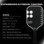 Pro - Mav Pro 16mm 2.0 Pickleball Paddle, Black - Image 5